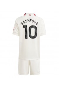 Manchester United Marcus Rashford #10 Babyklær Tredje Fotballdrakt til barn 2023-24 Korte ermer (+ Korte bukser)